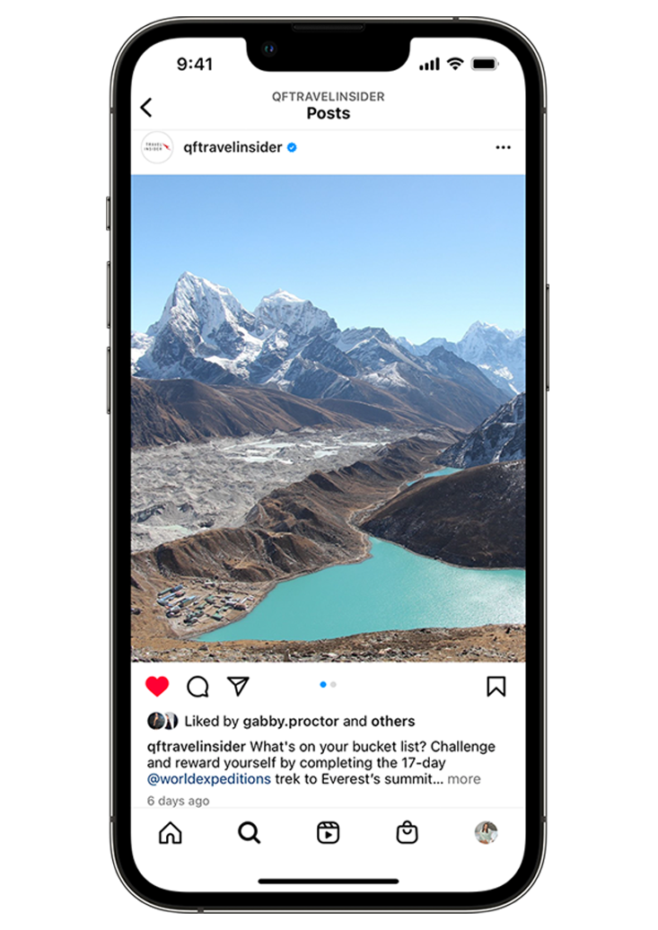 Qantas Travel Insider official instagram account