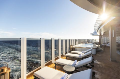 The spa pool deck of the Regent Seven Seas Grandeur