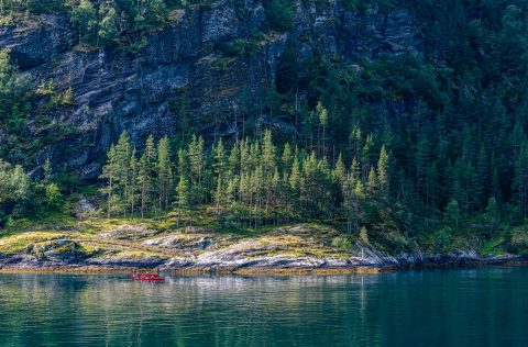 Kayaking in Geirangerfjord, Norway