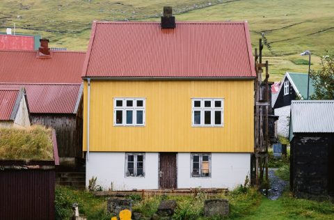 The village on Mýkines Island, the westernmost Faroe isle