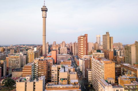 Downtown Johannesburg in South Africa