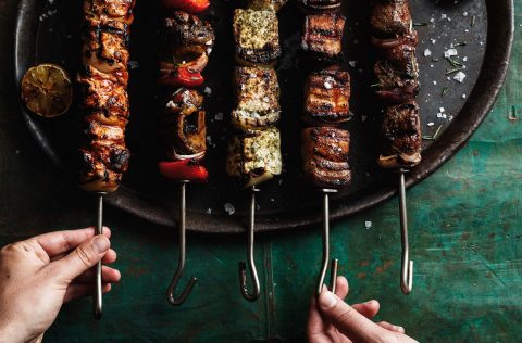 hunter and barrel steak skewers