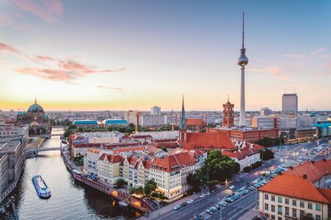 Berlin at dusk