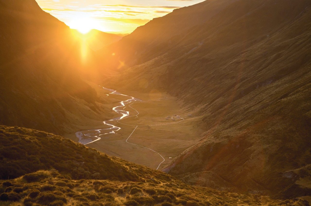 Sunset at Minaret Station, New Zealand