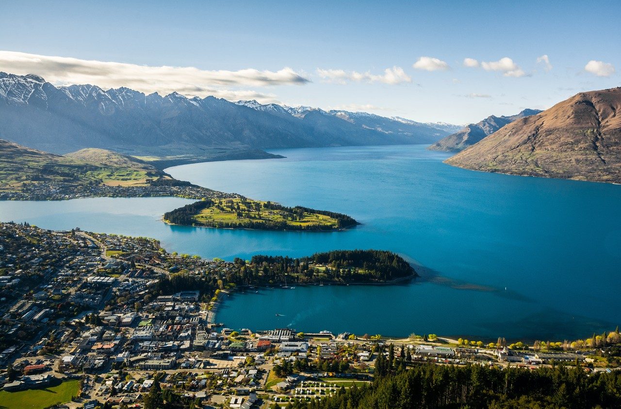 Lake Wakatipu in New Zealand