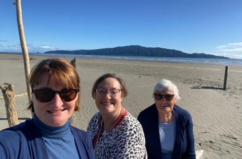 Carla Day at Raumati Beach in New Zealand