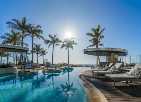 Outdoor pool at The Langham hotel on the Gold Coast in Queensland