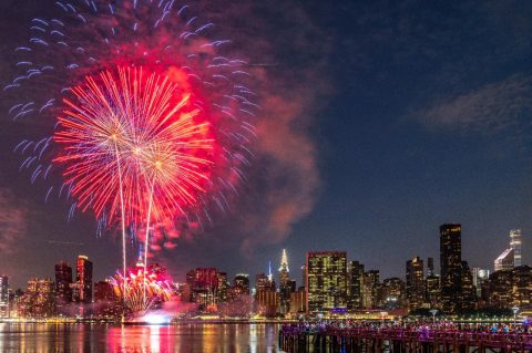 4th of July fireworks in New York city