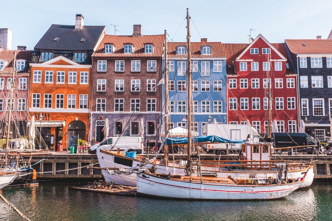 Colourful buildings on the Copenhagen waterfront