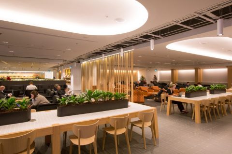 Qantas Business Lounge at Changi airport Singapore