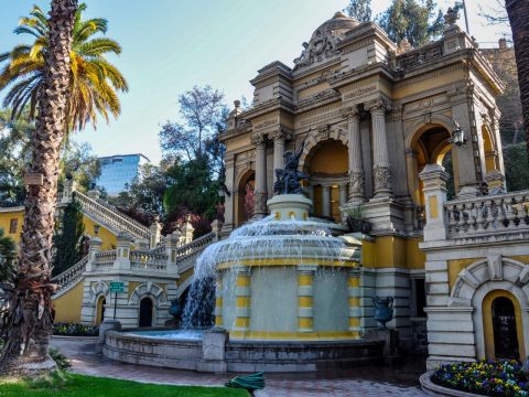 Plaza Neptuno at Cerro Santa Lucia, Santiago