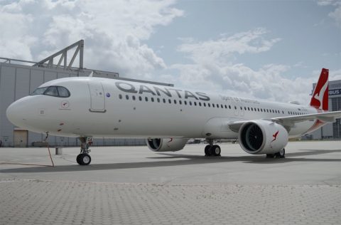Qantas Airbus A321XLR plane